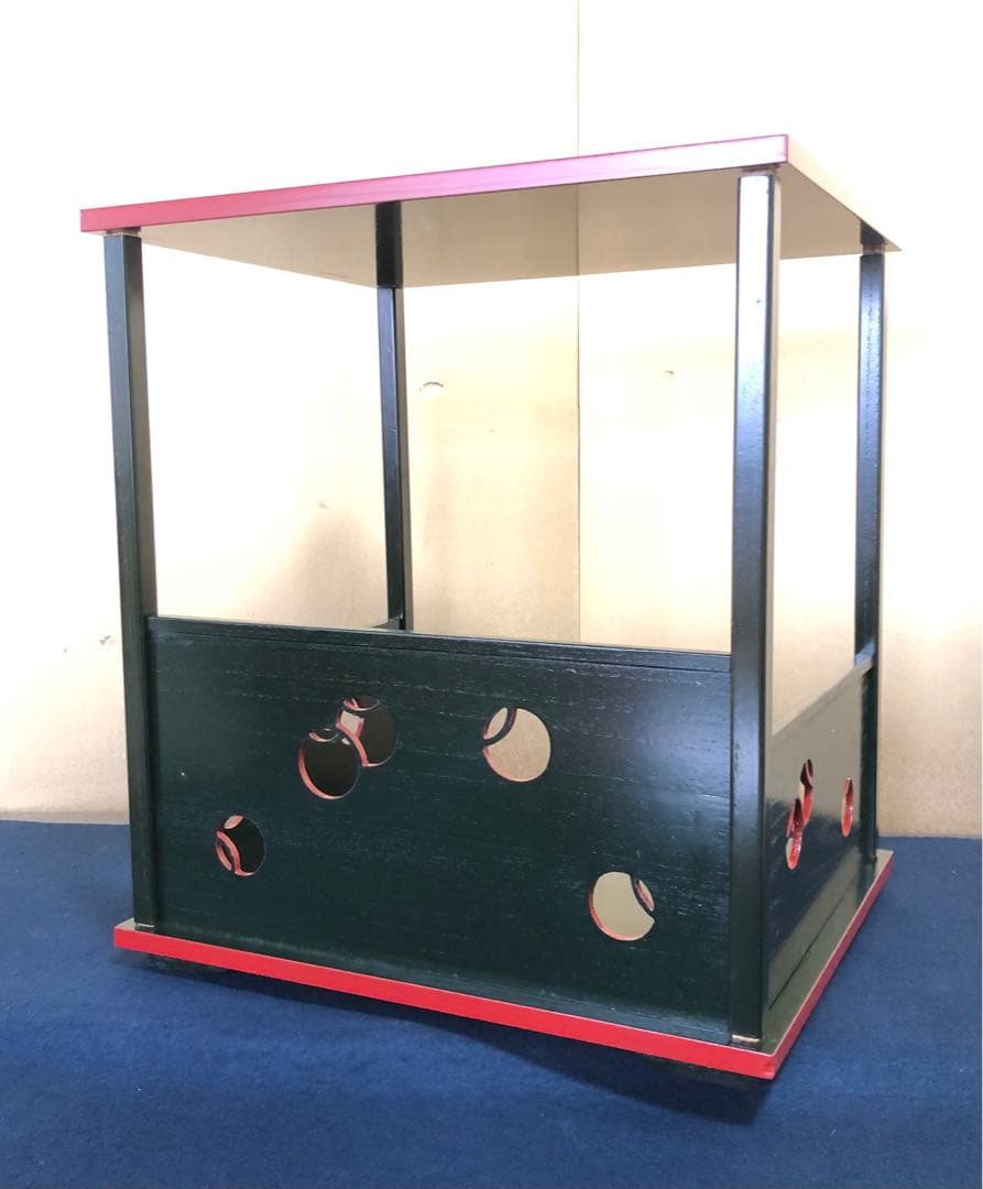 《レ》茶道具 青漆 つぼつぼ棚 組立式 元箱　251111う6