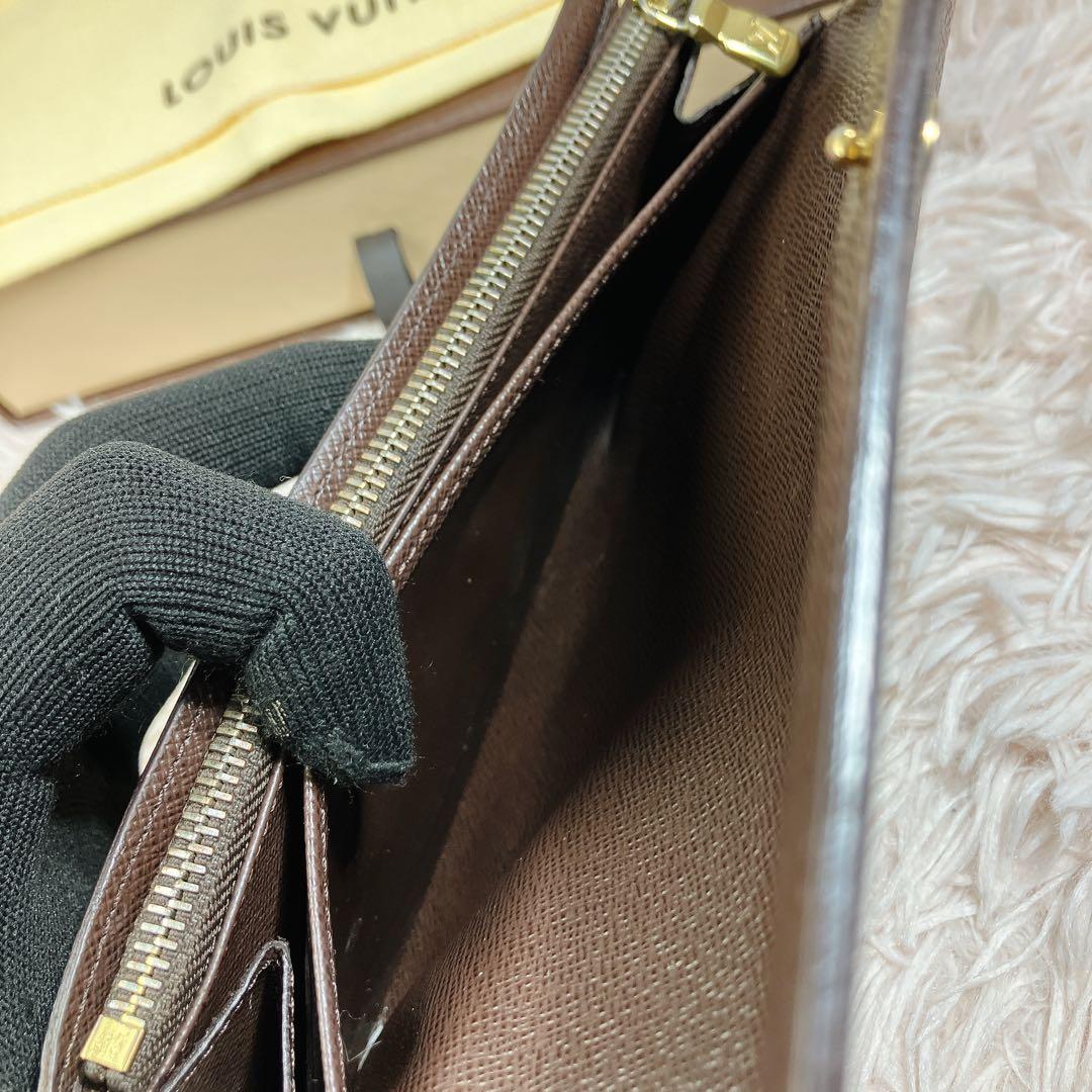 ルイヴィトン ダミエ エベヌ ポルトフォイユ サラ 長財布 カード10 即日発送