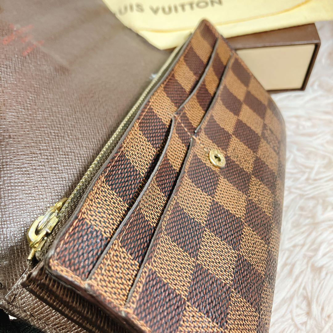 ルイヴィトン ダミエ エベヌ ポルトフォイユ サラ 長財布 カード10 即日発送