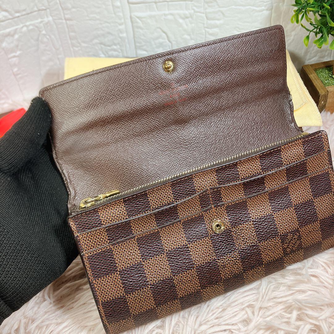 ルイヴィトン ダミエ エベヌ ポルトフォイユ サラ 長財布 カード10 即日発送