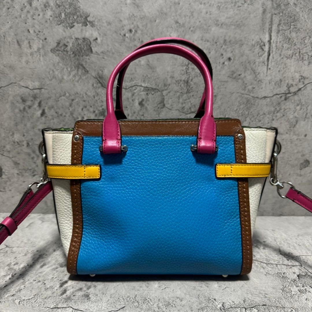 美品✨️希少 コーチ 2way ショルダーバッグ スワッガー レザー マルチカラー