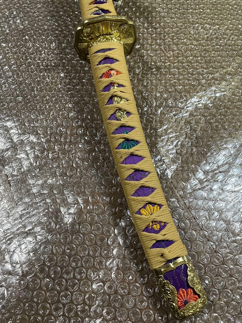 高級武具♢模造刀／レプリカ☆美品☆陣太刀☆ 刀身に竜の彫り物　観賞用