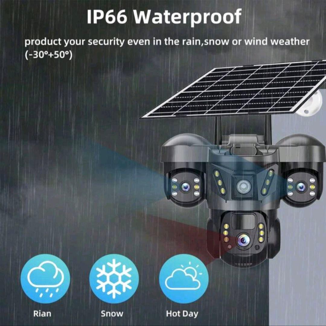 4G V380 15MP ソーラー防犯カメラ