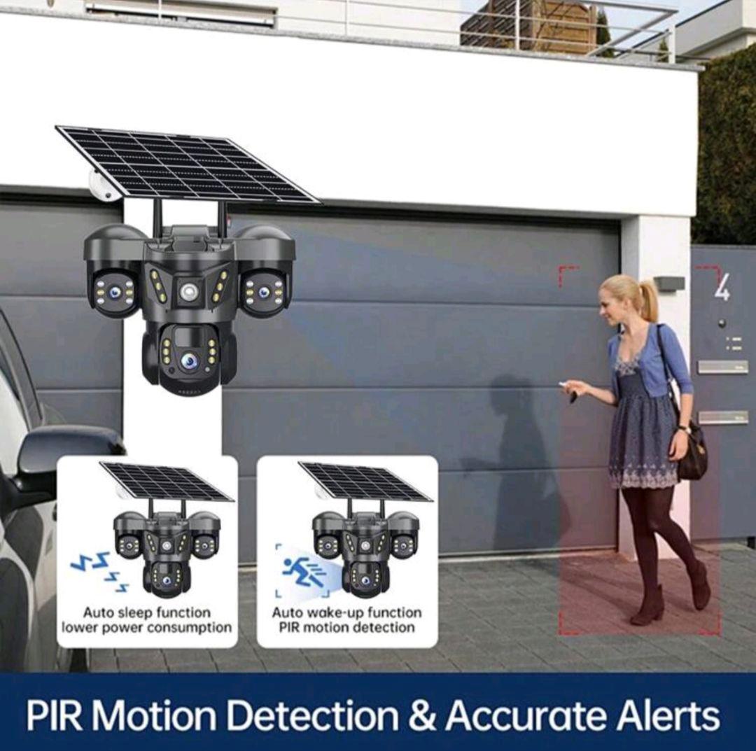 4G V380 15MP ソーラー防犯カメラ
