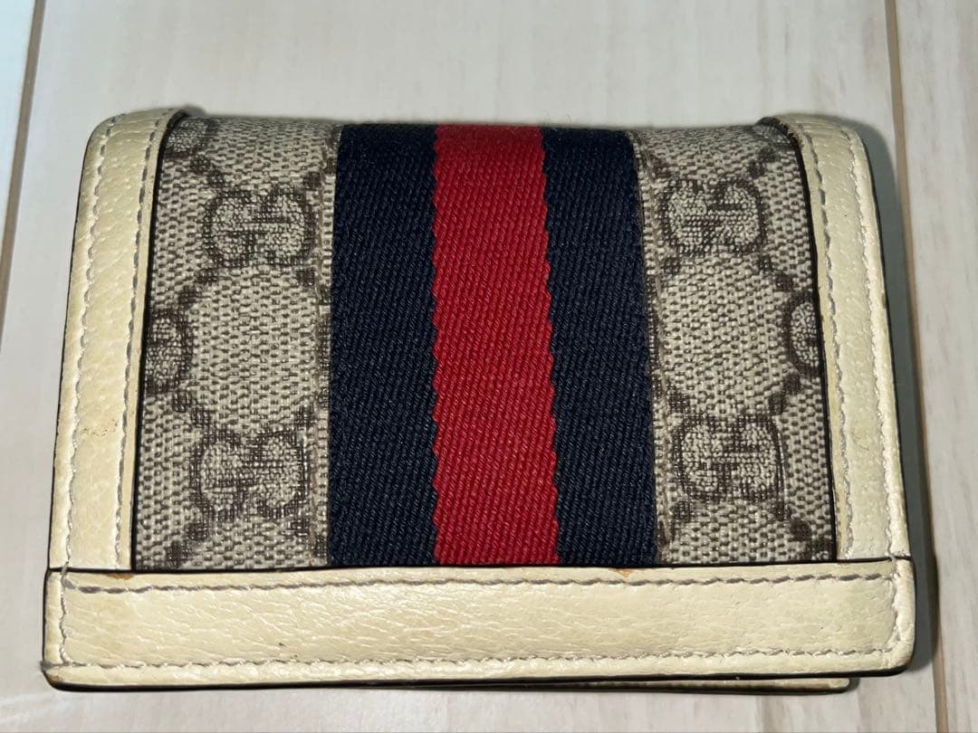 GUCCI オフィディア GG 折り財布 箱付き アイボリー