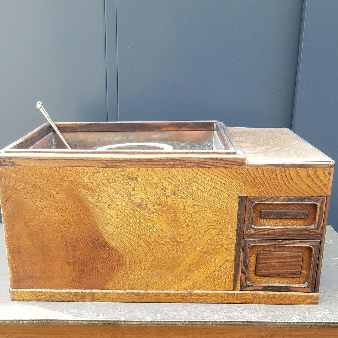 骨董品、火鉢、長火鉢木製