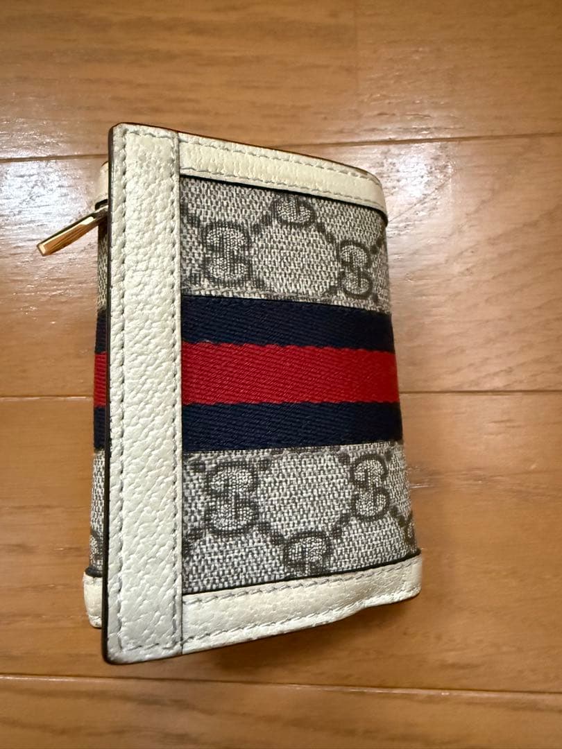 GUCCI オフィディア　二つ折り財布 GGパターン　箱付き