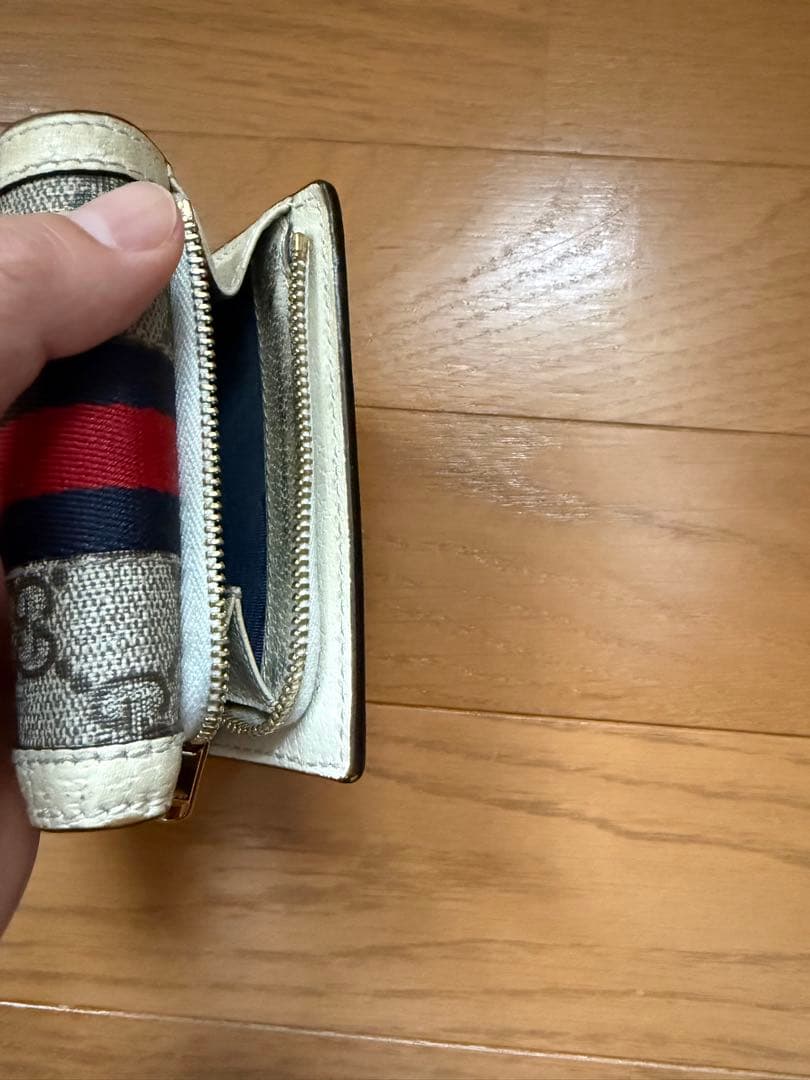 GUCCI オフィディア　二つ折り財布 GGパターン　箱付き