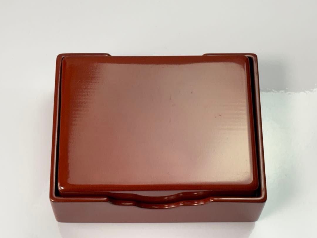 【未使用】時代漆芸 木製 菊紋蒔絵 螺鈿象嵌箱 蓋物 小物入れ R7112344