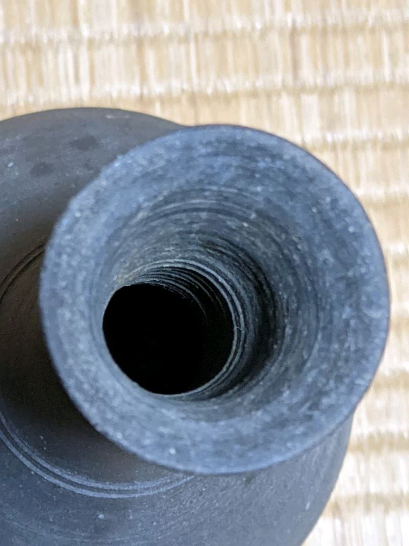 ♦朝鮮陶磁 黒高麗瓶 傚作 高麗瓶 コレクション 骨董品アンティーク