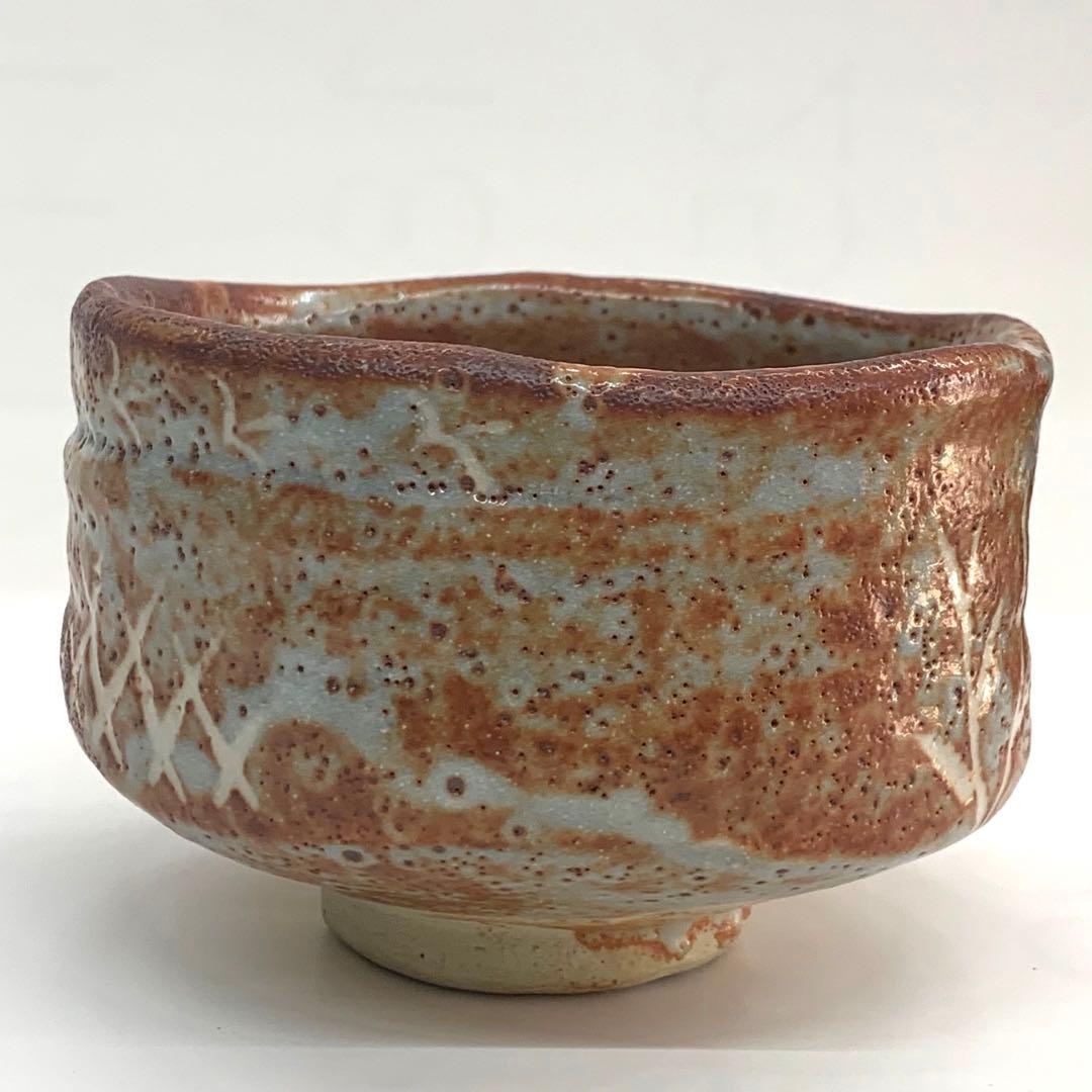 【茶碗　鼠志野】加藤芳右エ門　共箱