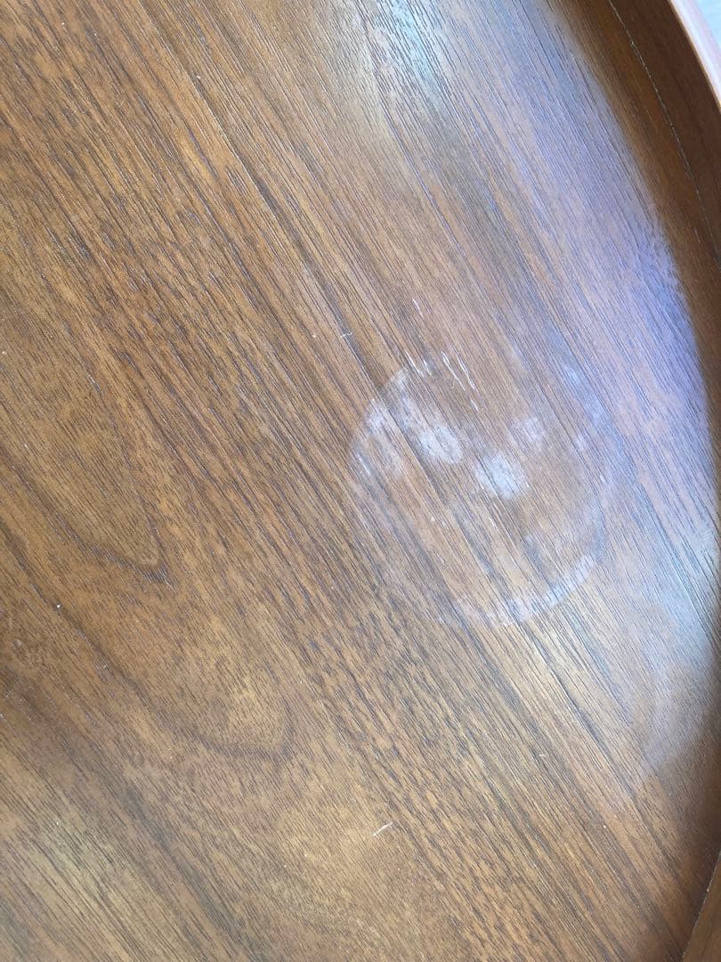 アクタス　ドラムスパフ　円形木製テーブル（傷あり）