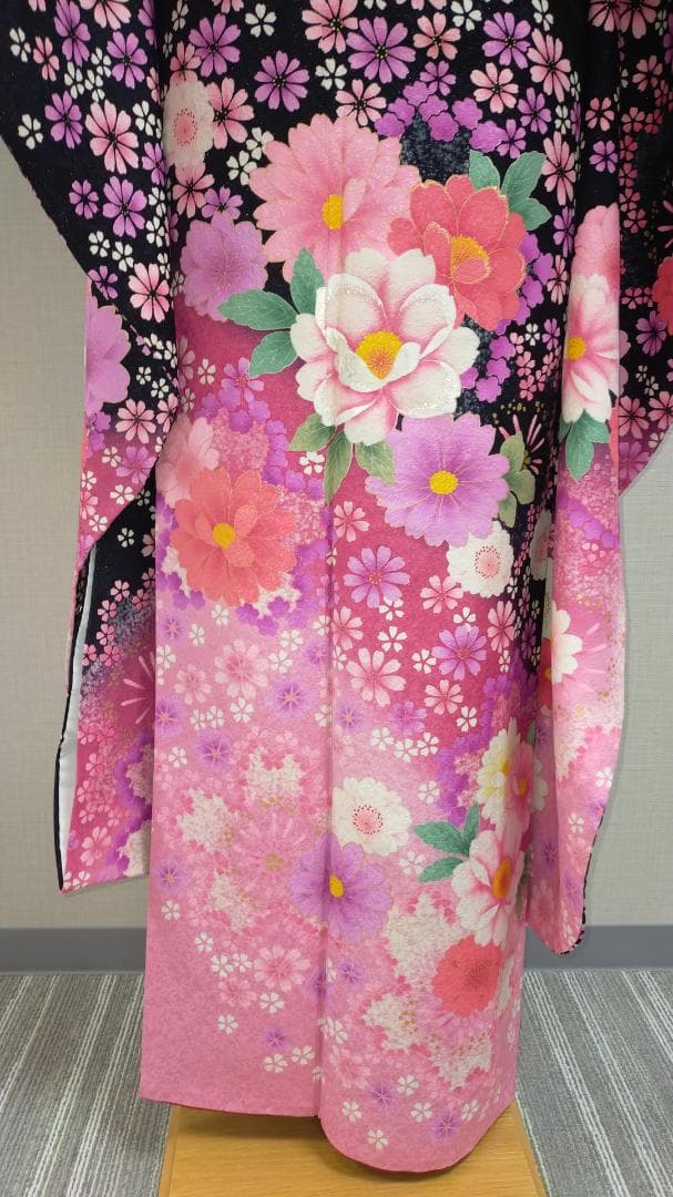 【秀品 美品振袖＋袋帯 2点セット】 74－1034