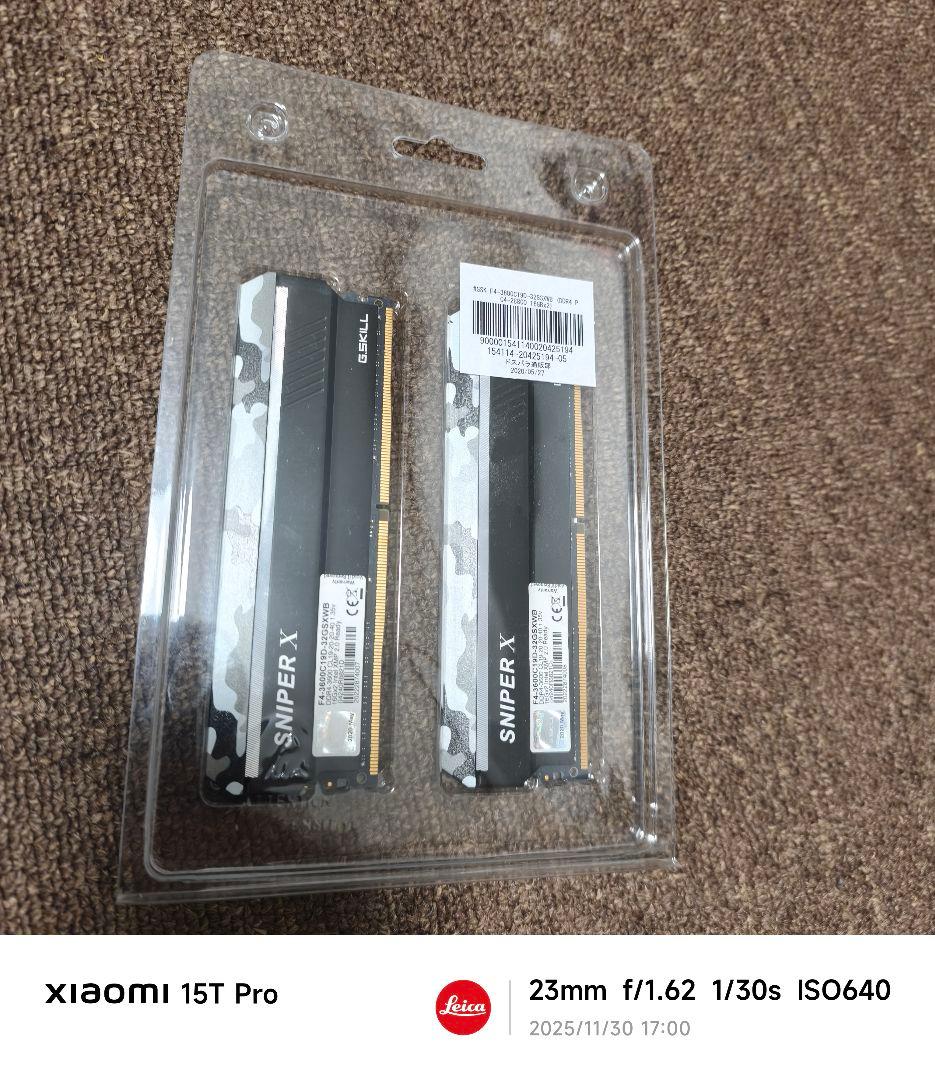 メモリー G.Skill Sniper X F4-3600C19D-32GSXWB