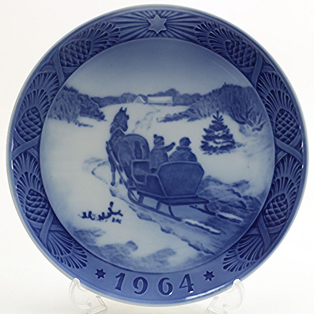 1964年　クリスマスツリーを採りに行く　イヤープレート　ロイヤルコペンハーゲン
