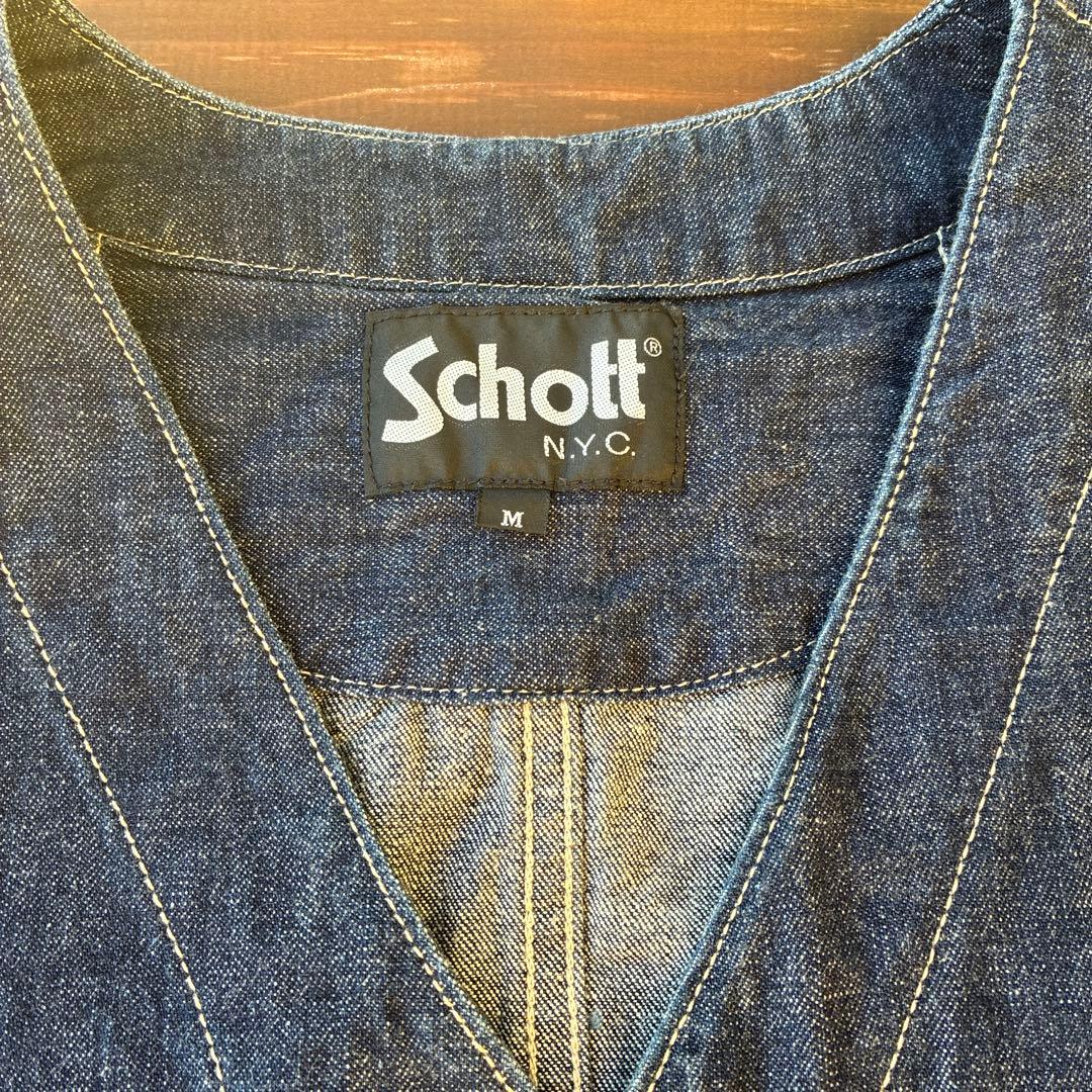 ショット　デニムベスト　サイズM