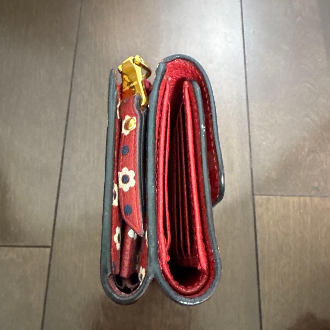 miu miu 花柄 二つ折り財布