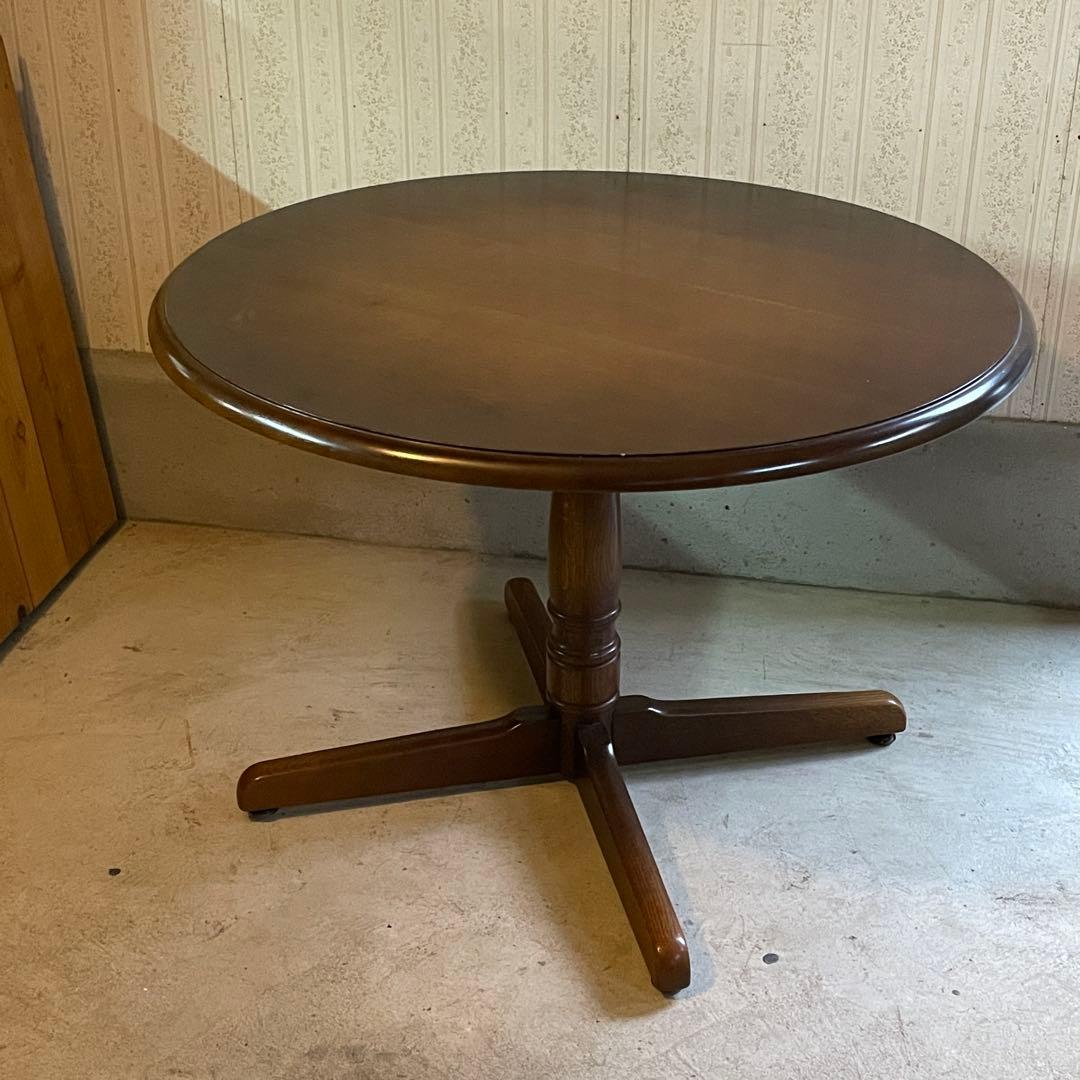 【直接引渡し】 飛騨産業 キツツキ 木製ラウンドテーブル