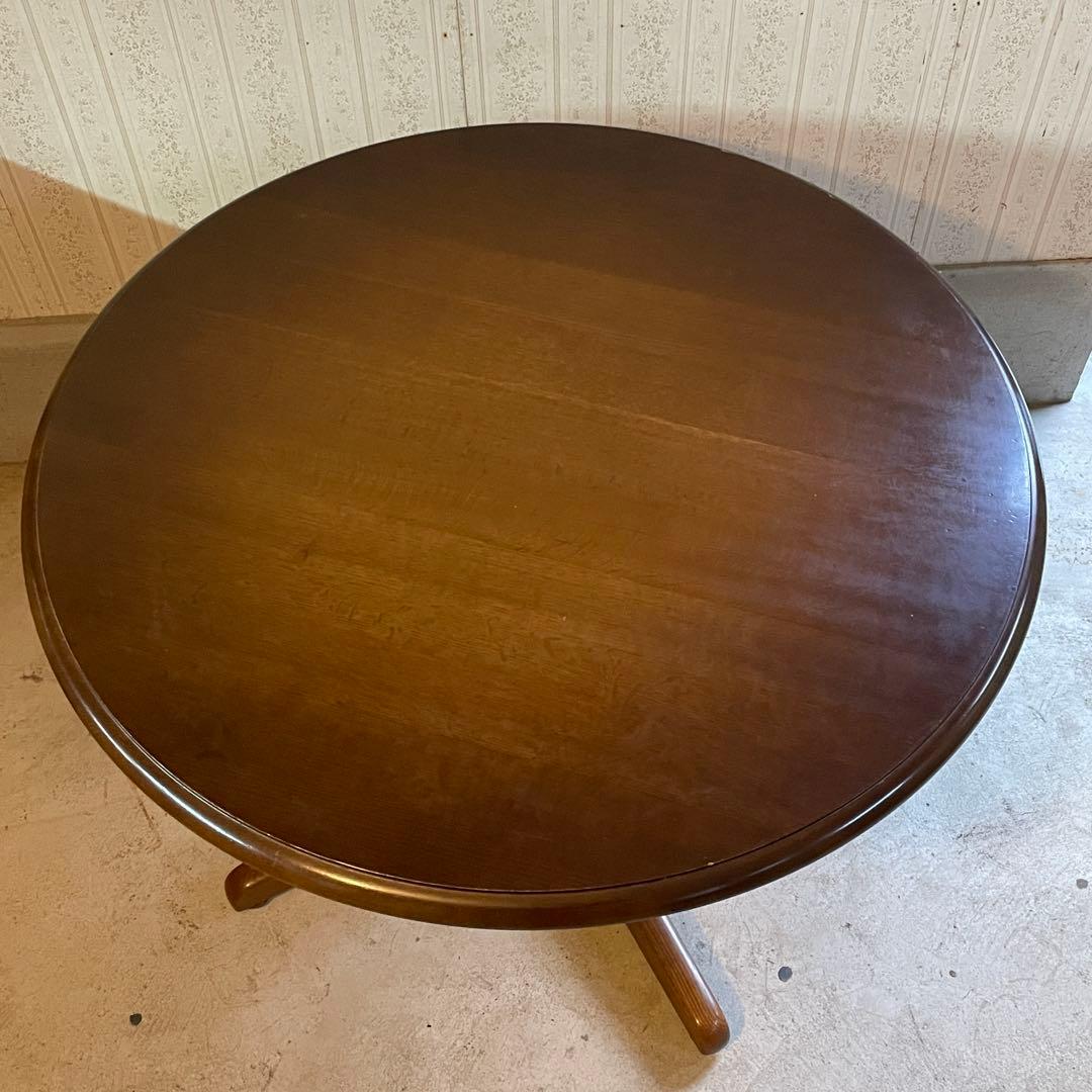 【直接引渡し】 飛騨産業 キツツキ 木製ラウンドテーブル