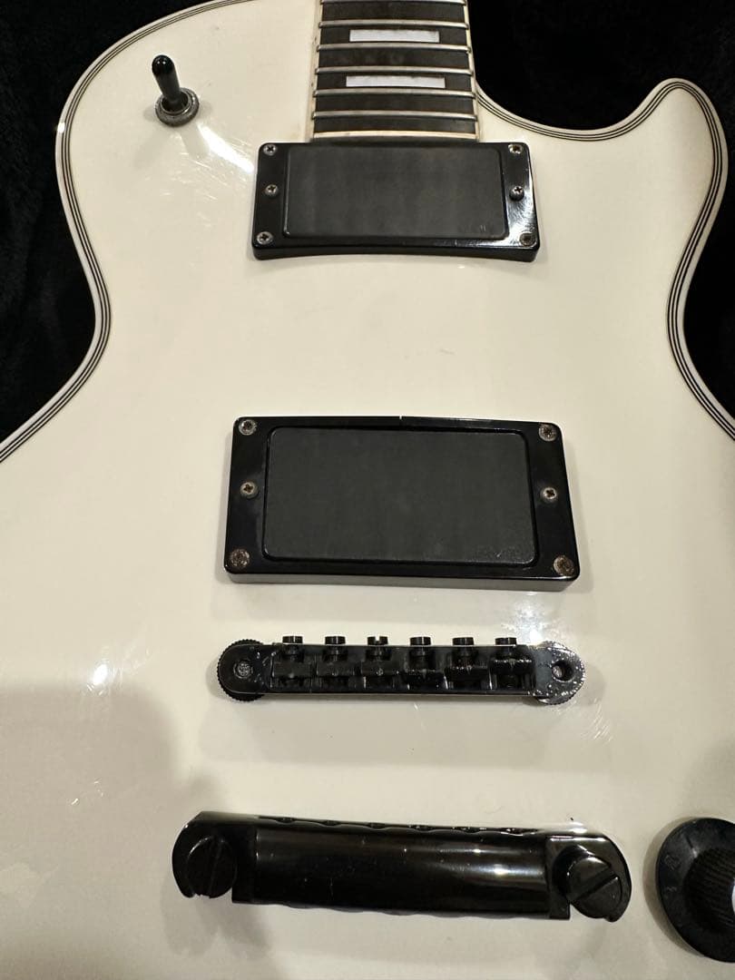 EDWARDS レスポールカスタム　ギター　ホワイト　ハードケース付き