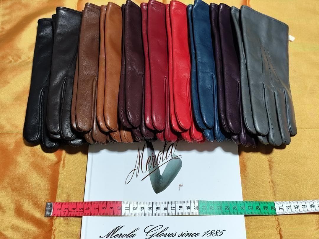 値下げ メローラ ナッパ黒 カシミア黒 革手袋 グローブ MEROLA