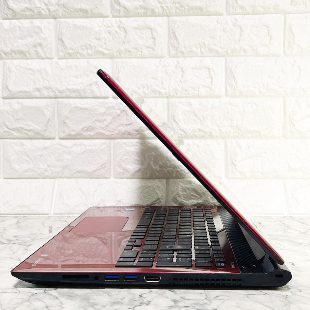 Windows11✨I5＆新品爆速SSD薄型ノートパソコン赤✨カメラ/オフィス付