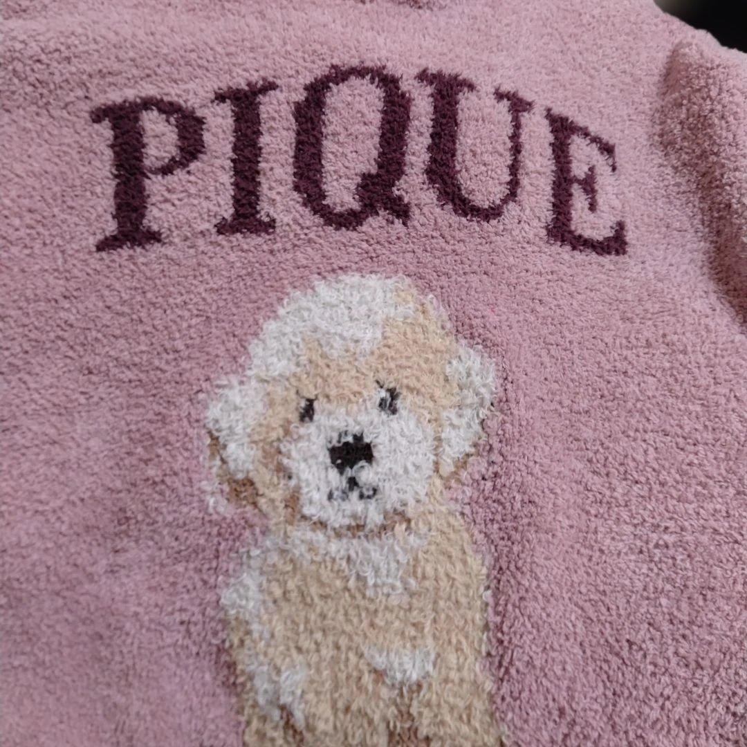 ジェラートピケ　ルームウェアーワンピースフード付きトイプードル