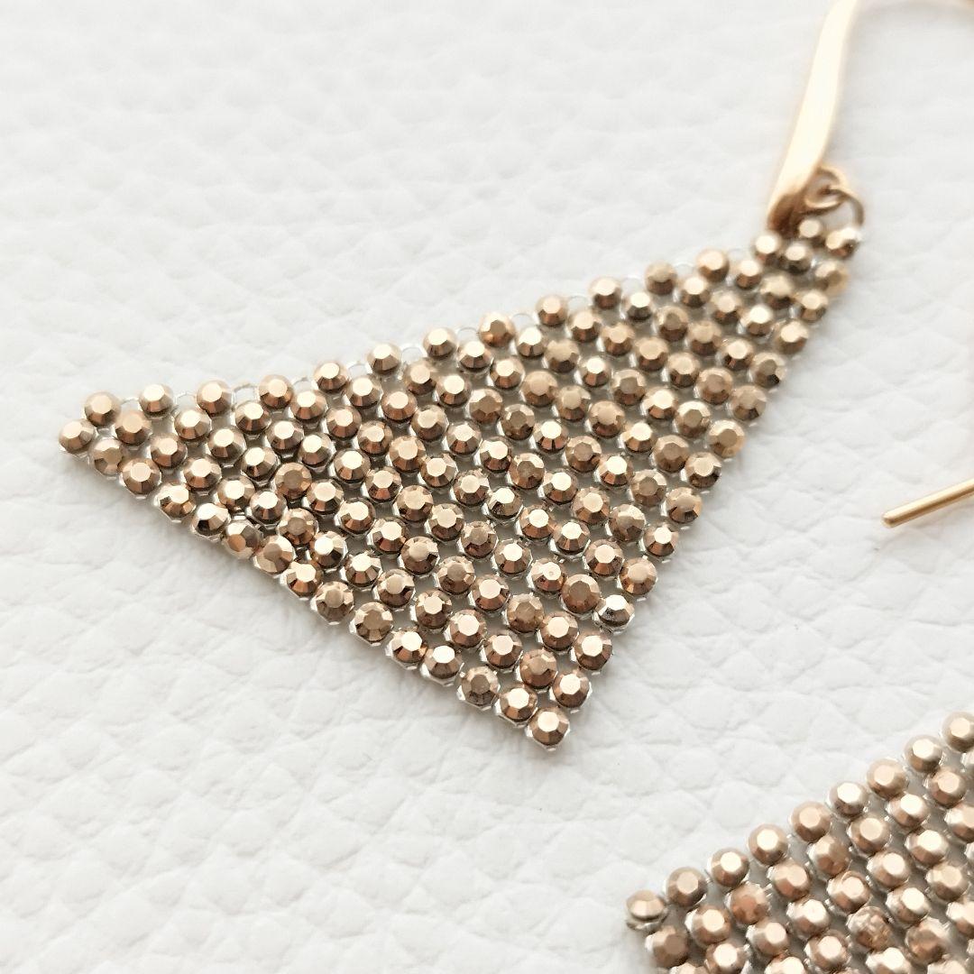 【美品】スワロフスキー　フィットスモールピアス　ゴールドカラー