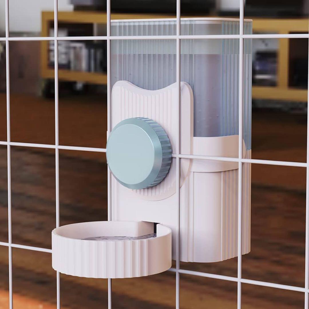 ESTVLB 自動給水器 猫 犬 給水 吊り下げ式 大容量1L ブルー