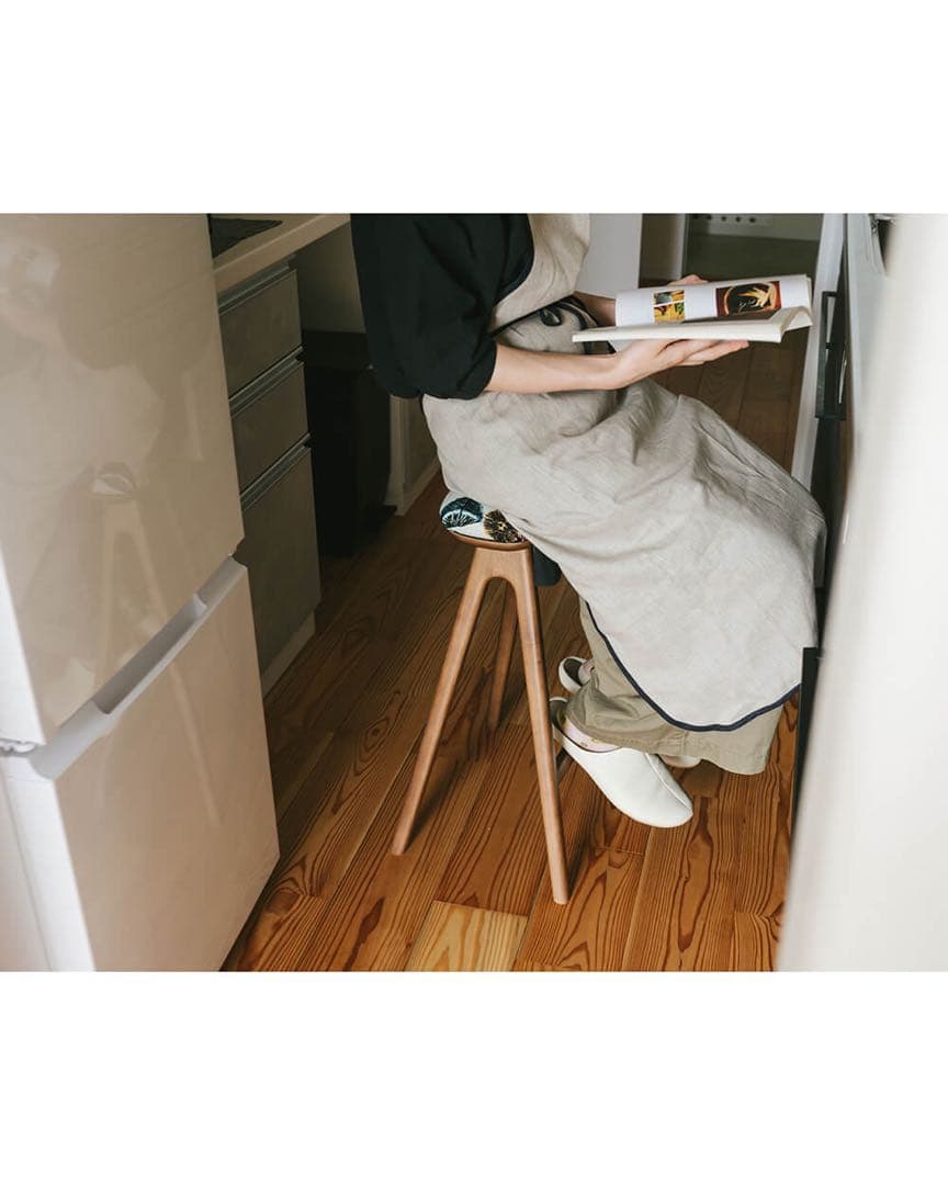 キッチンスツールNA(H630)× ミナペルホネンlife puzzle BK