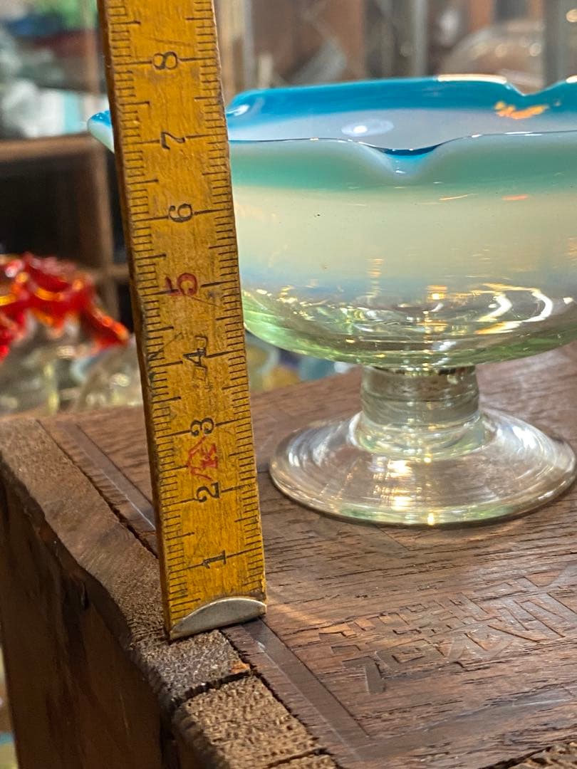 専用です。大正〜昭和初期　氷コップ　乳白色　赤と青　セット