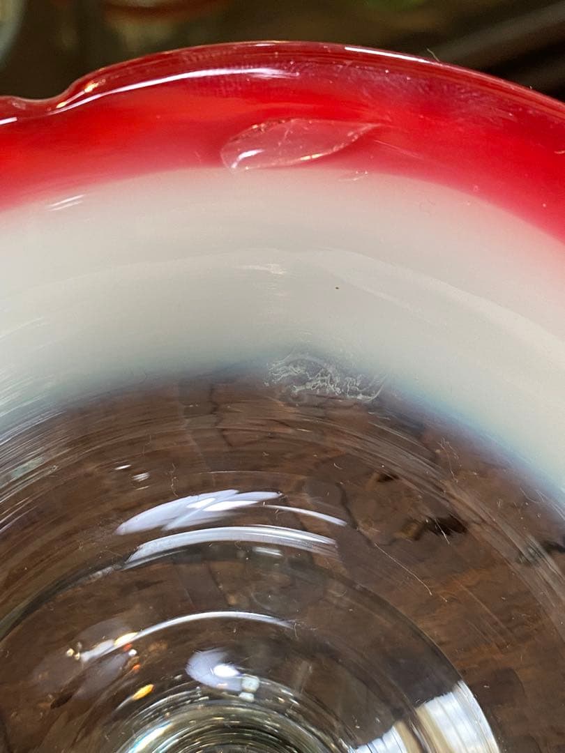 専用です。大正〜昭和初期　氷コップ　乳白色　赤と青　セット