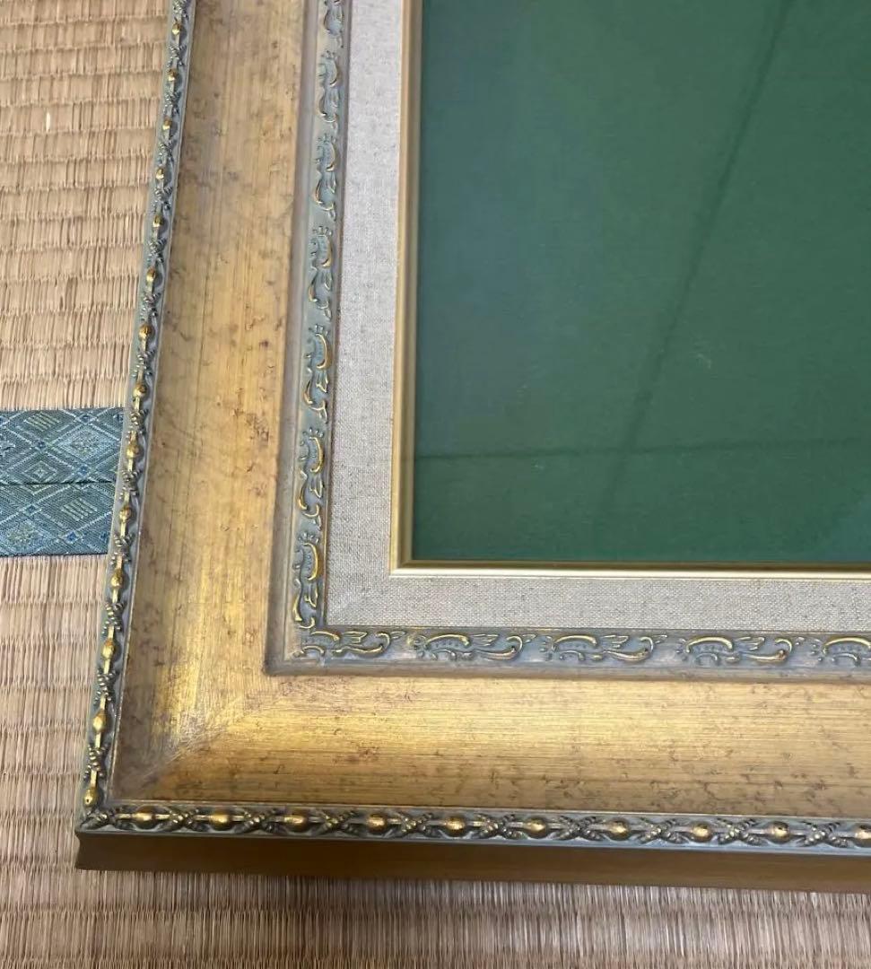 装飾的な金色木製額縁　F15