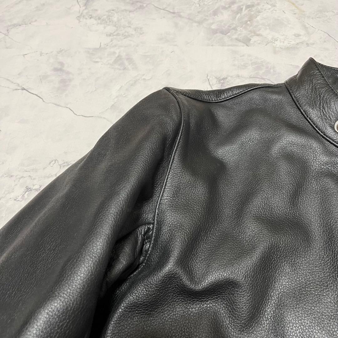 良品 FREEDOM 水牛革 レザー ジャケット シングル ライダース