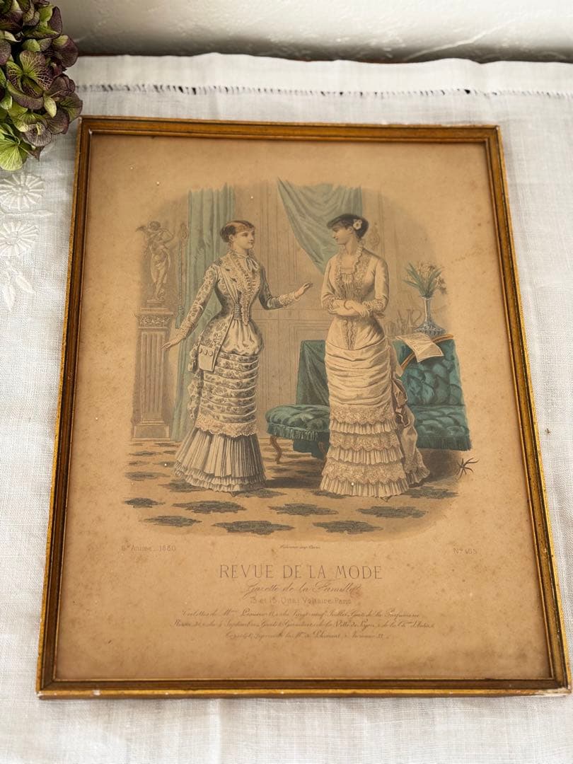 フランス　蚤の市　額　壁掛け　ブロカント