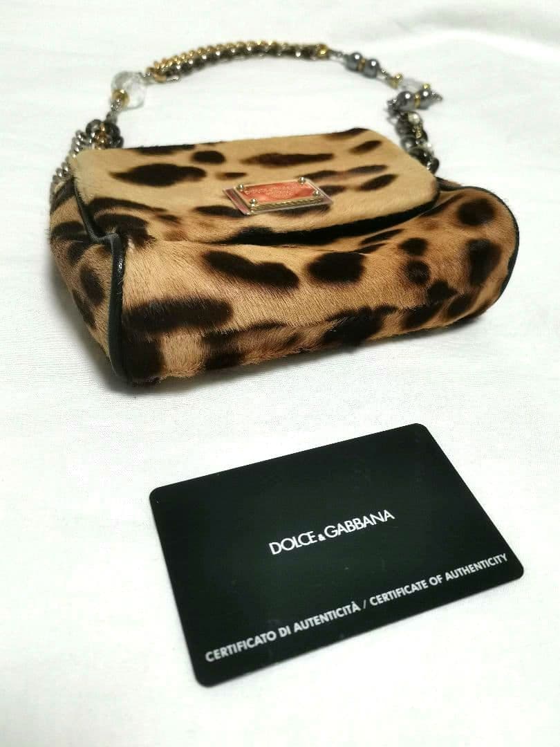 【美品】ドルチェアンドガッバーナ ショルダーバッグ ゴールドチェーン ブラック