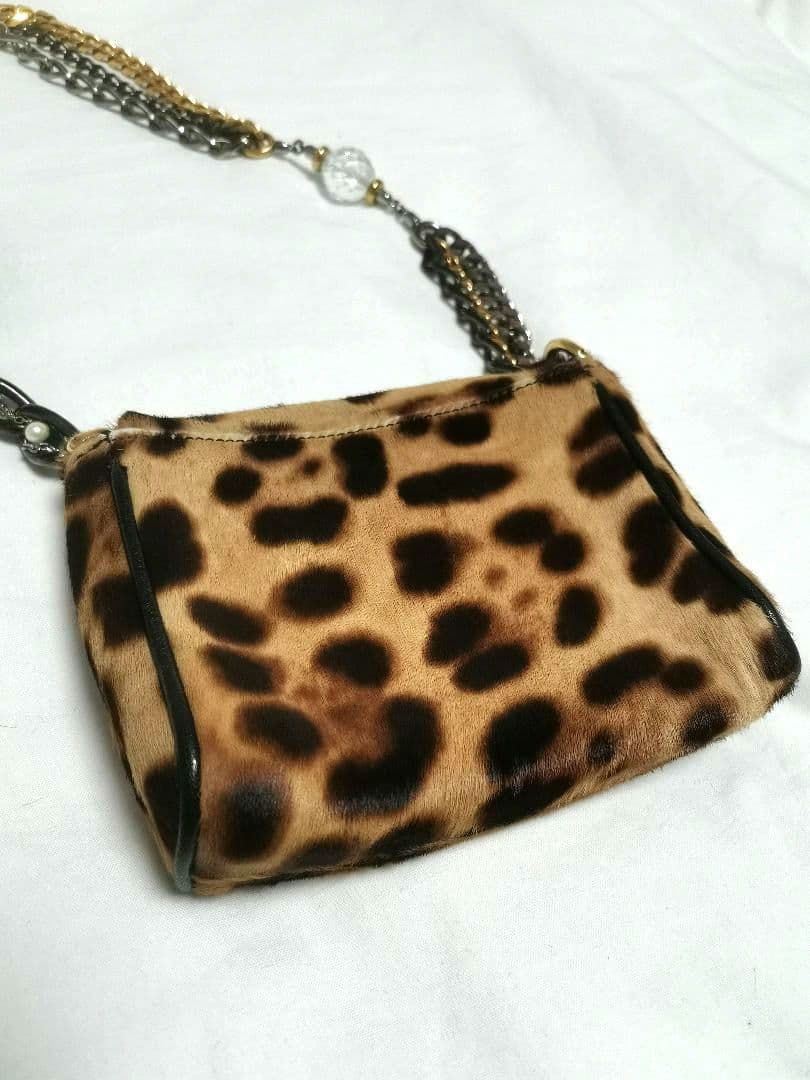 【美品】ドルチェアンドガッバーナ ショルダーバッグ ゴールドチェーン ブラック