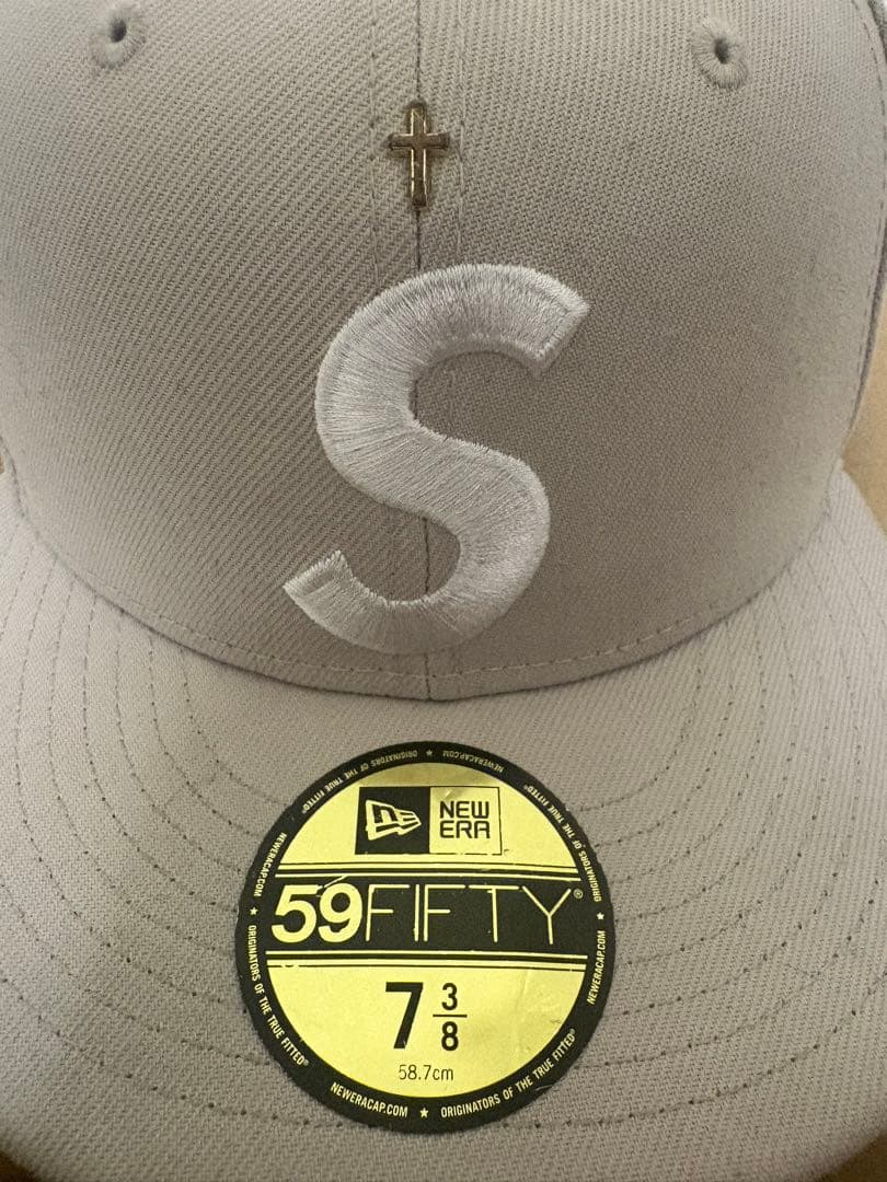 Supreme 59FIFTY ベージュキャップ 7 3/8