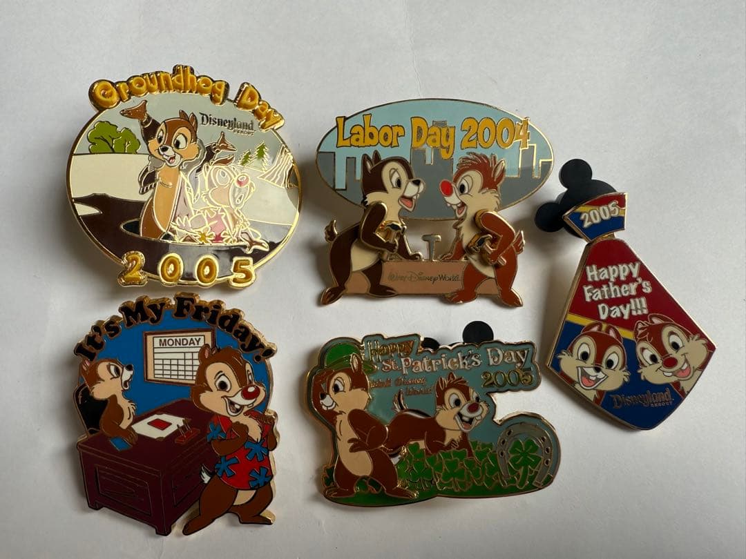 ディズニーチップとデール ピンバッジセット　海外