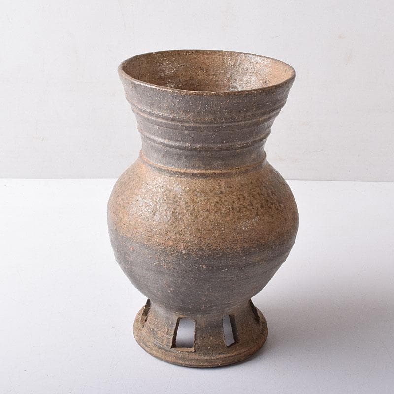 朝鮮美術　須恵器　新羅土器　新羅無細土　壷　時代箱　M　R8358