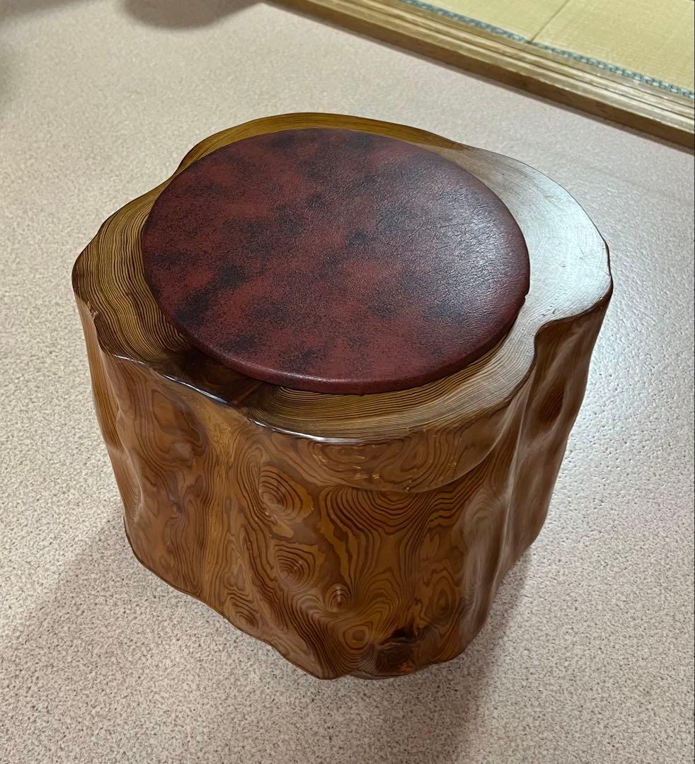 【希少　屋久杉】木製スツール 2台