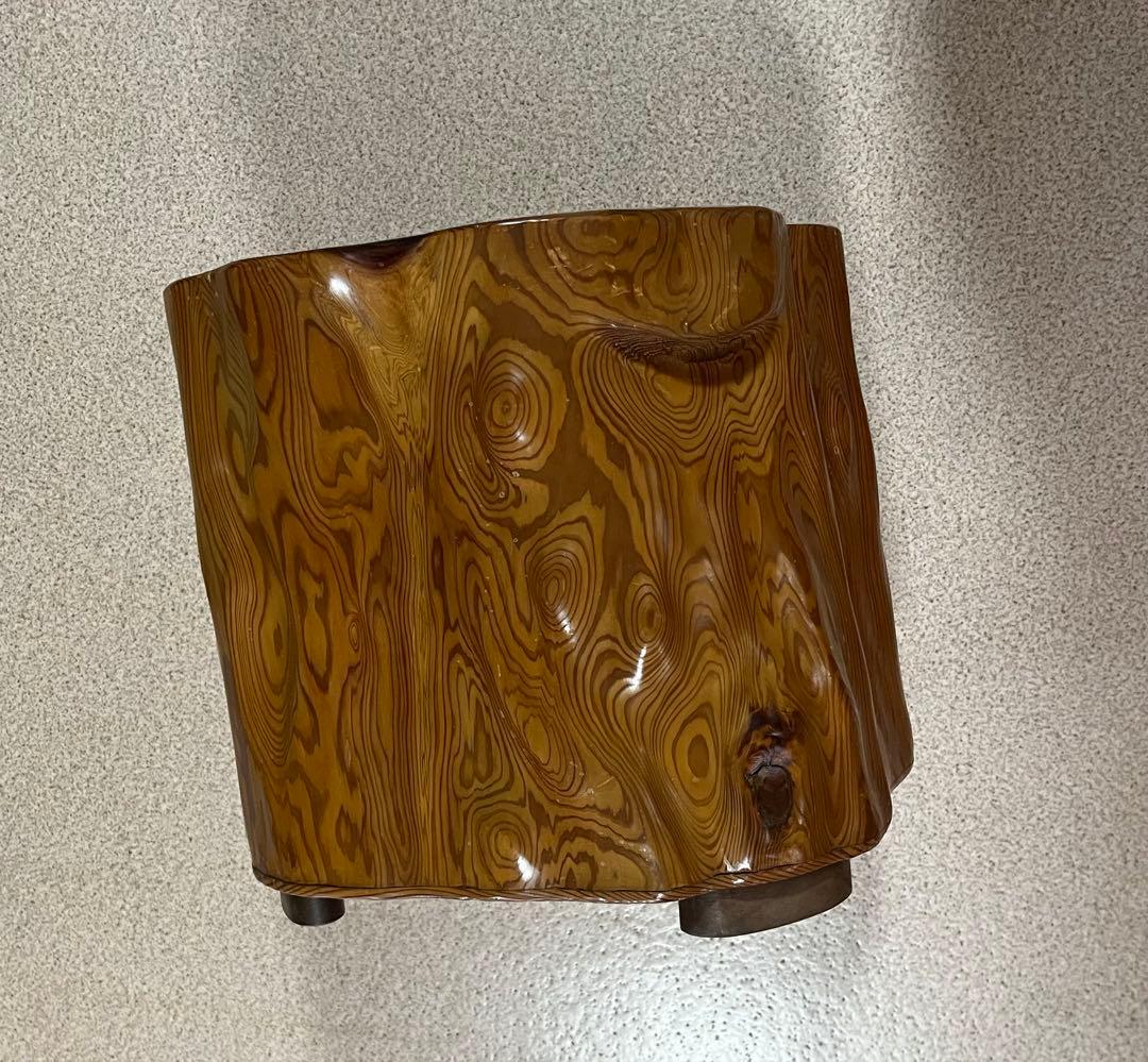 【希少　屋久杉】木製スツール 2台