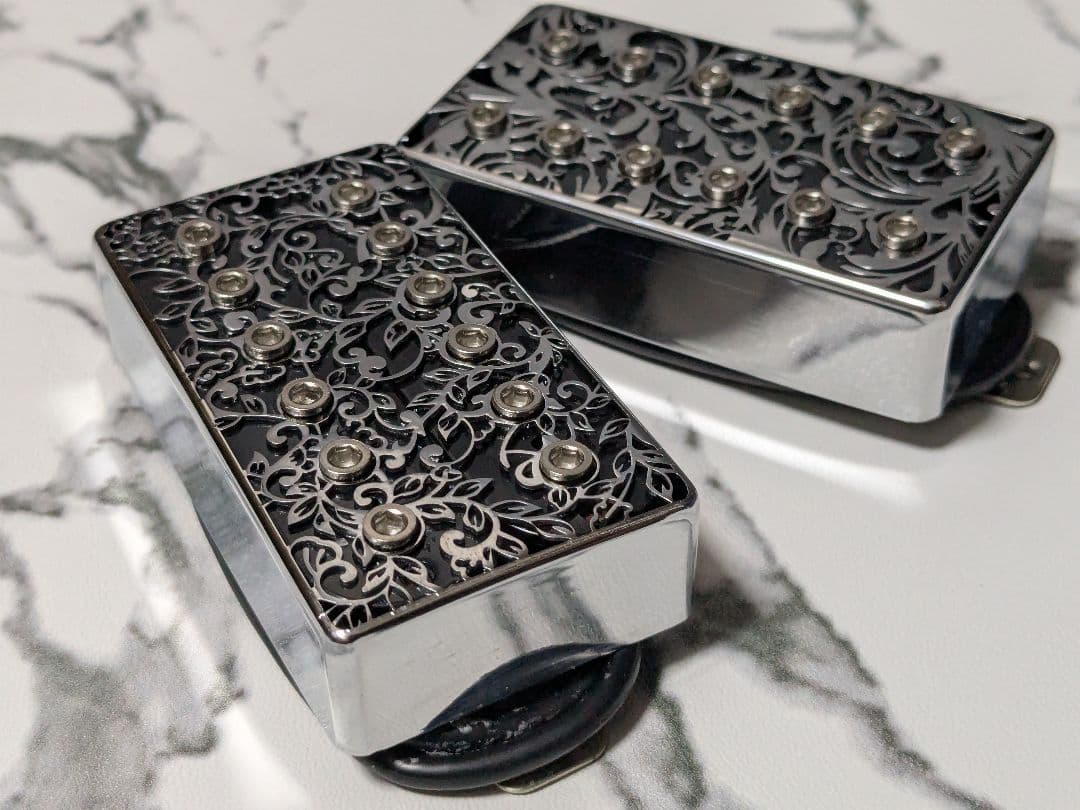 アルニコV 　白銅プレート　4芯　 ヘクサポールピース　装飾カバー　ハムバッカー