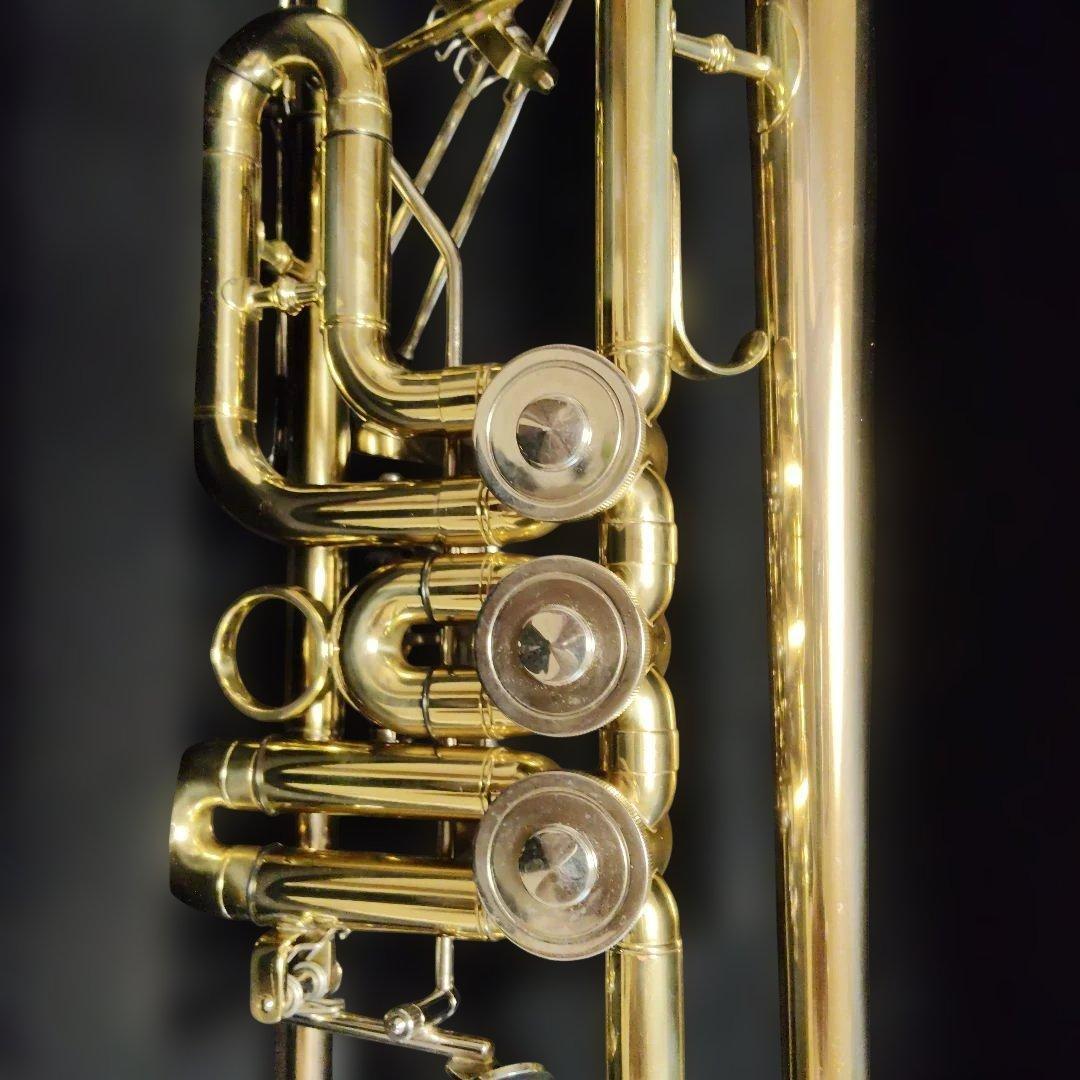 B管ロータリートランペット オクターブキー／トリガー付　※ブランドロゴ削り済