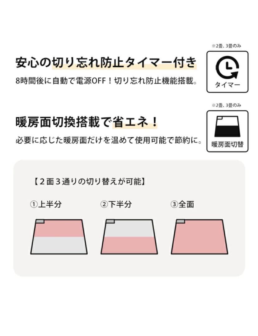 【新品】 広電 ホットカーペット フランネルラグカバー付 電気カーペット ３畳