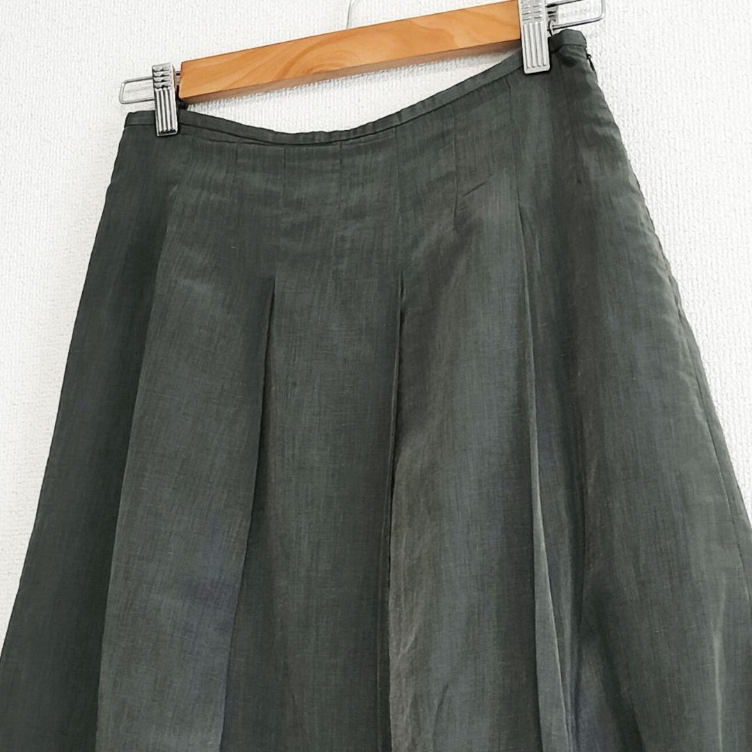 美品 DRIES VAN NOTEN リネンポリエステル タックバルーンスカート