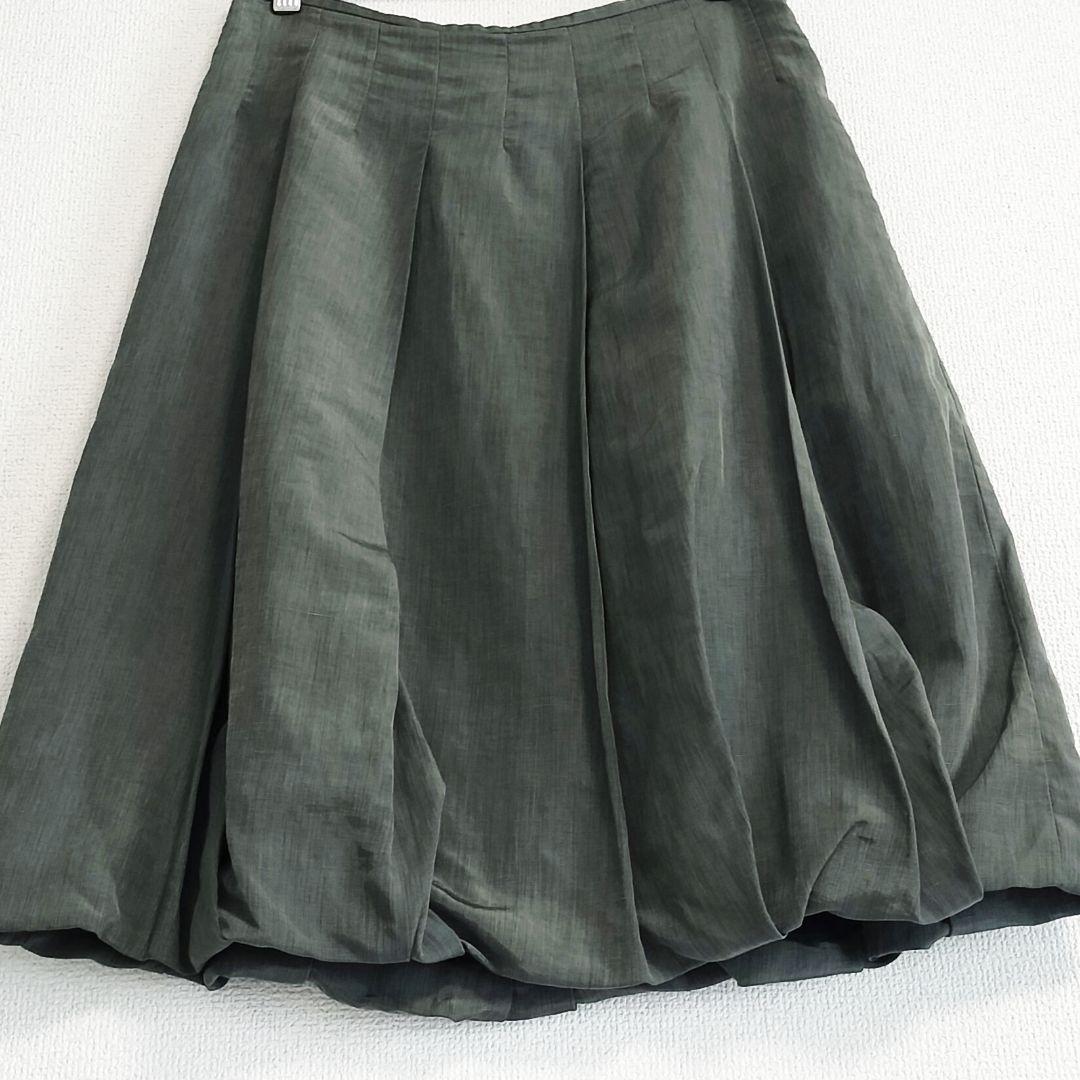 美品 DRIES VAN NOTEN リネンポリエステル タックバルーンスカート