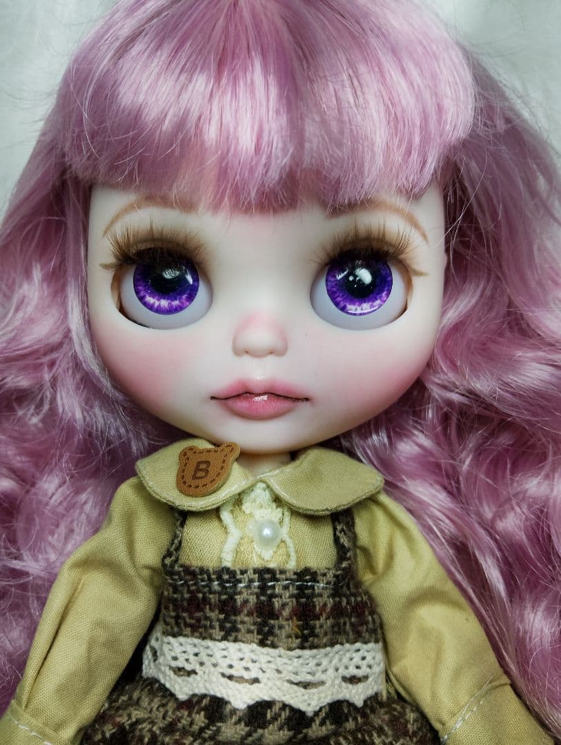 メル15145】カスタムアイシードール ピンクMIXヘア アウトフィット付