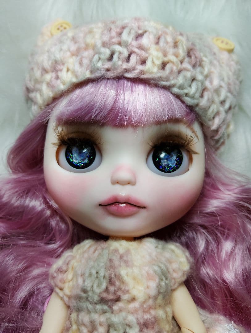 メル15145】カスタムアイシードール ピンクMIXヘア アウトフィット付