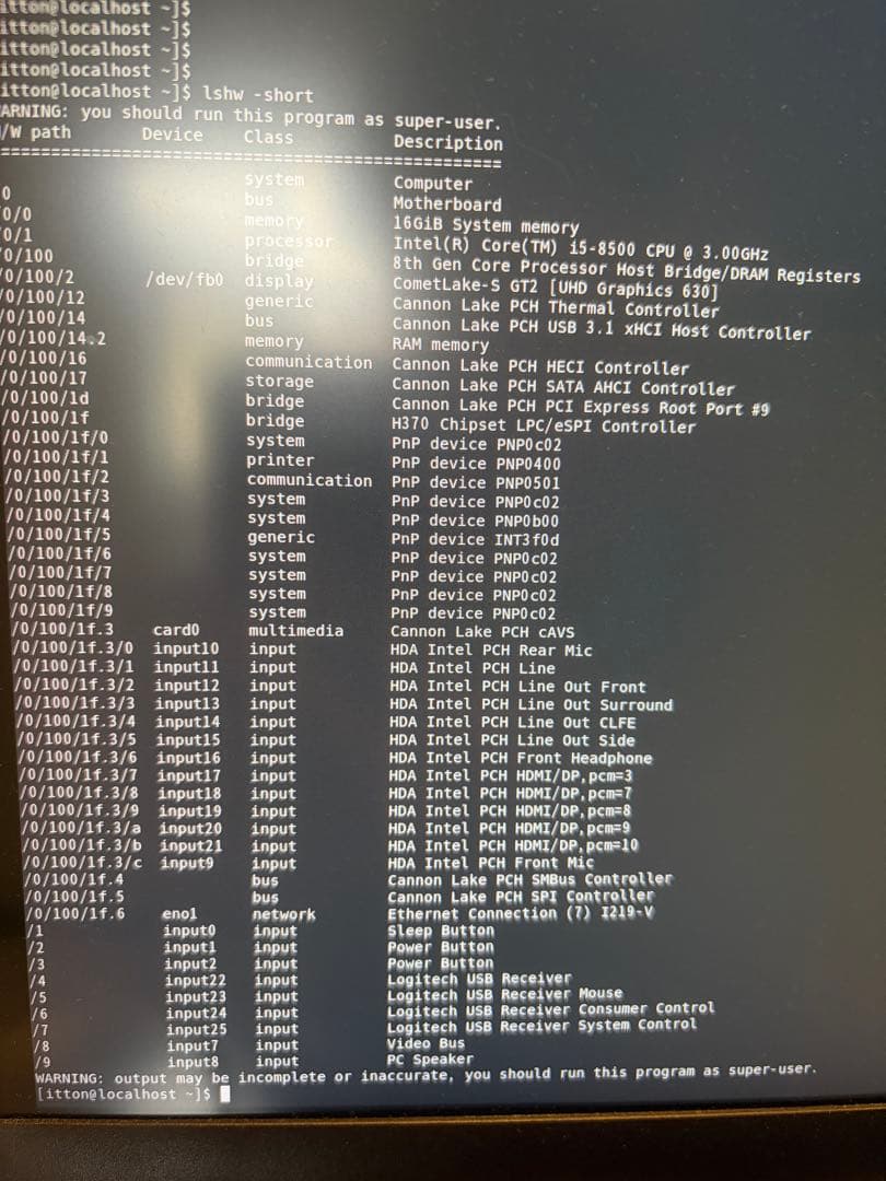 自作PC intel i5 8500 GSKILL 16B 256GB